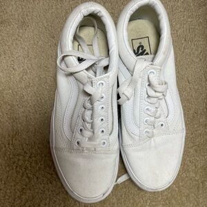 Vans White Lace-Up Sneakers